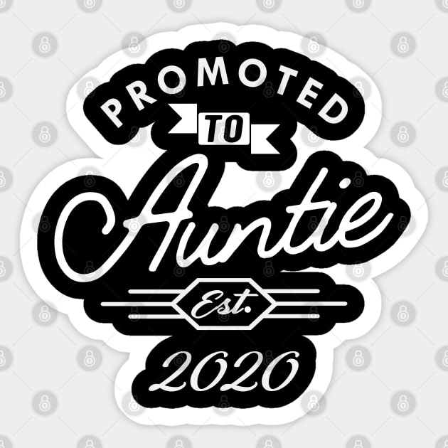 New Auntie - Promoted to Auntie Est. 2020 Sticker by KC Happy Shop
